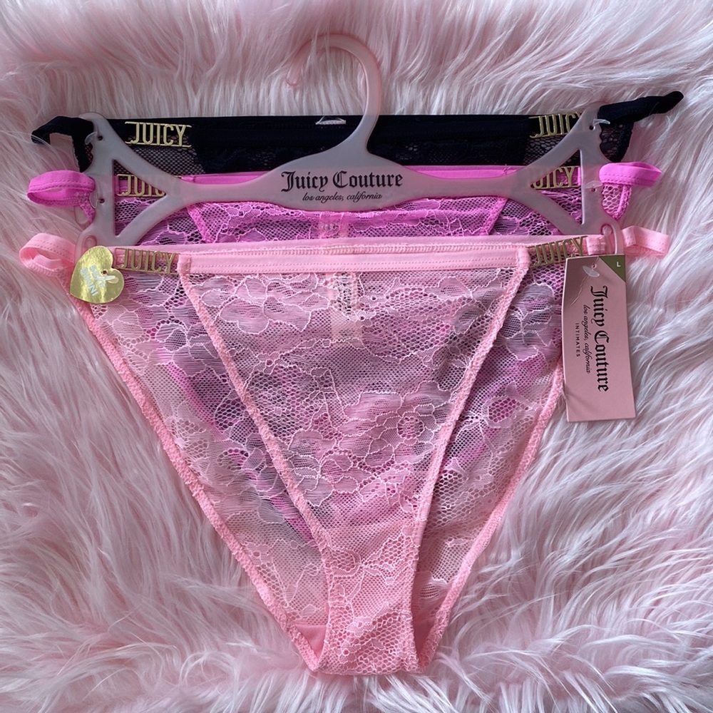 🎀Juicy Couture Lace Sheer Bikini Style Panties 3 pack🎀